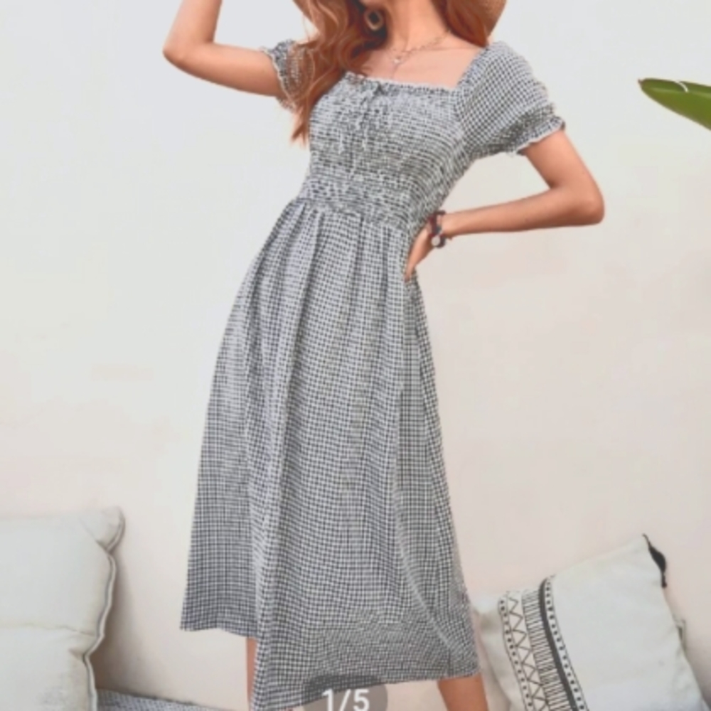 Boho Gingham DressNWT